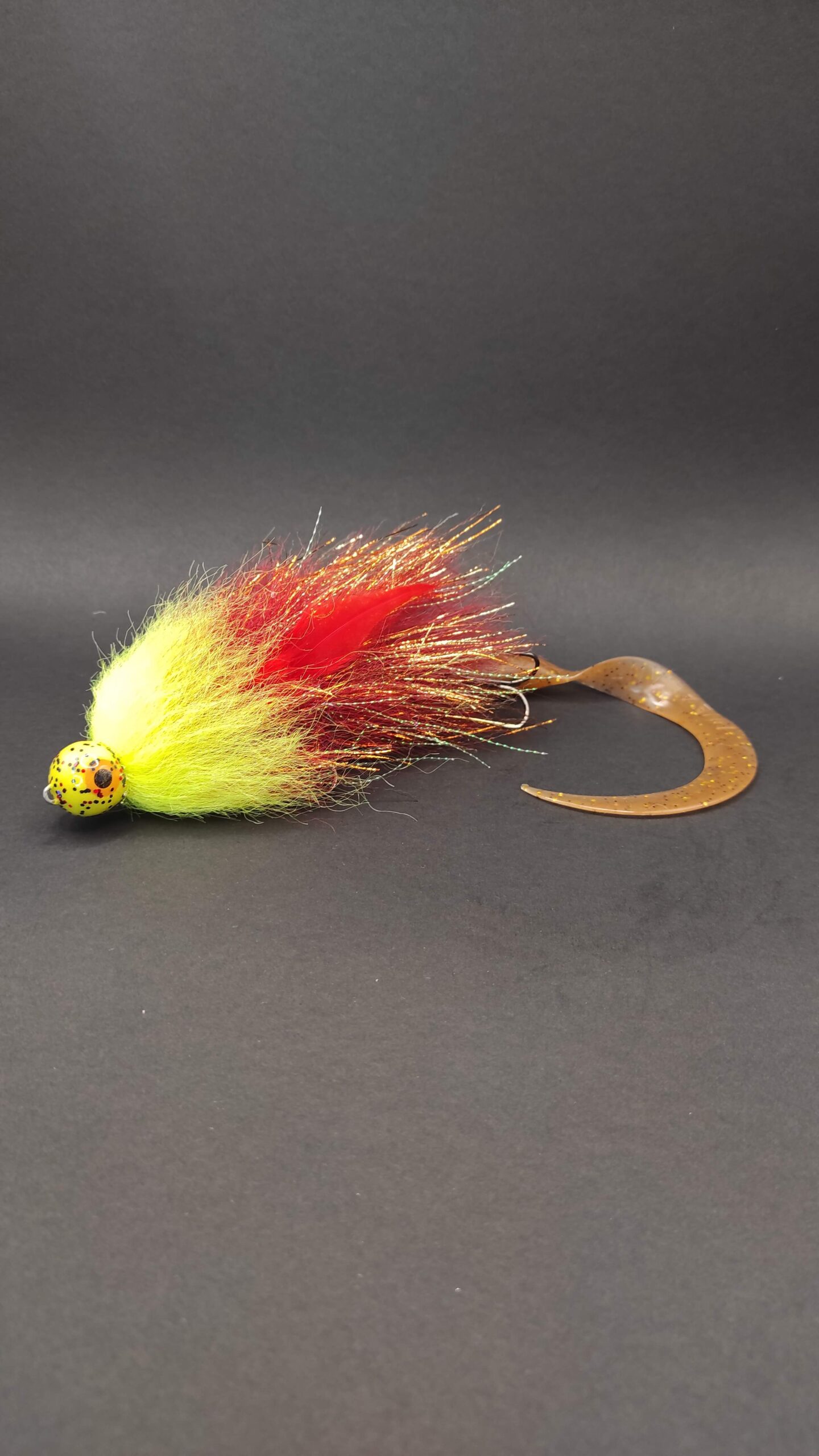 50gr. 30cm. 2x treble hook 1_0 Yellow Brown - Crafted Catches