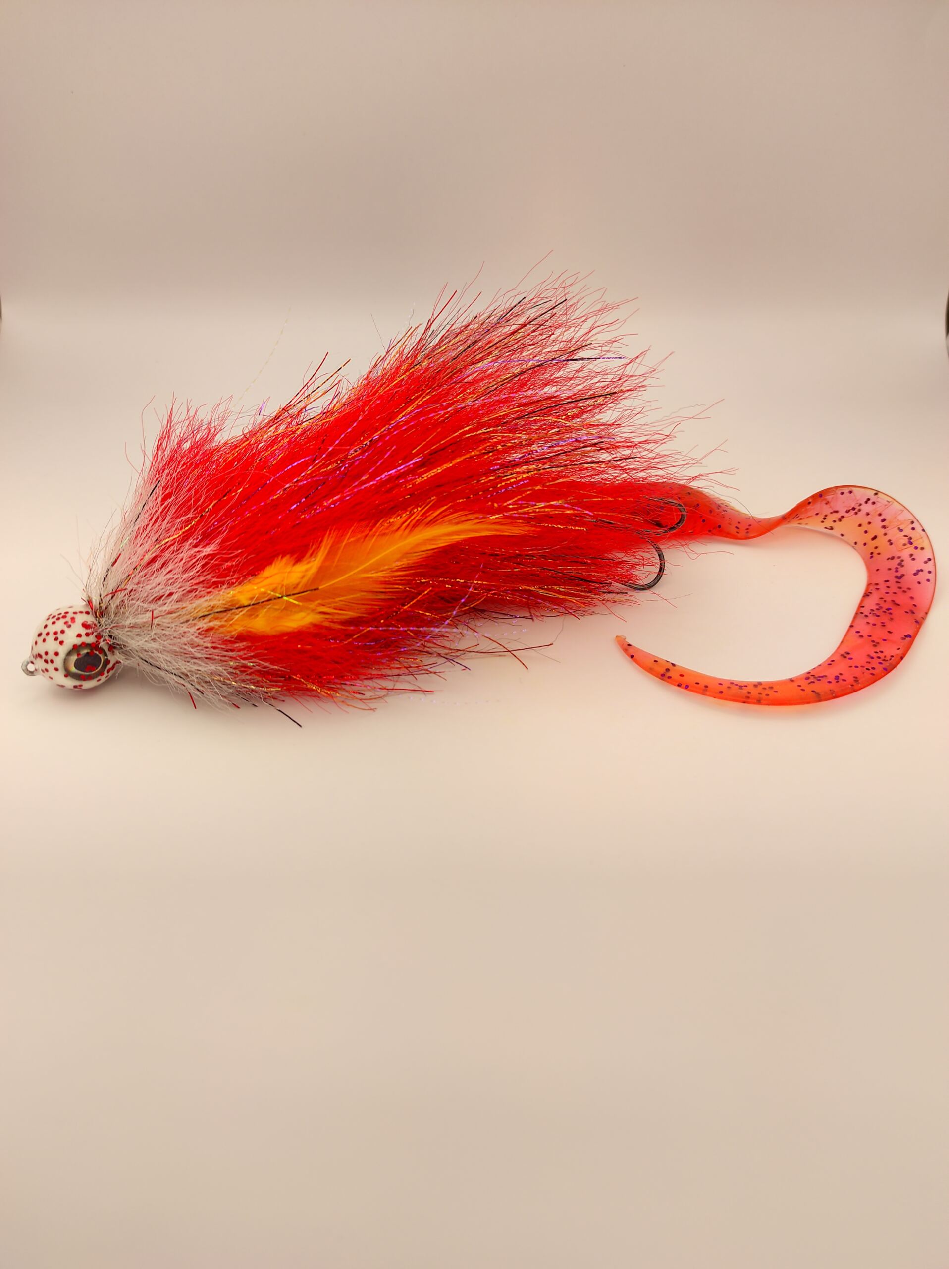 50gr. 30cm. 2x treble hook 1/0 White Red - Crafted Catches Lures Made with  Precision and Passion