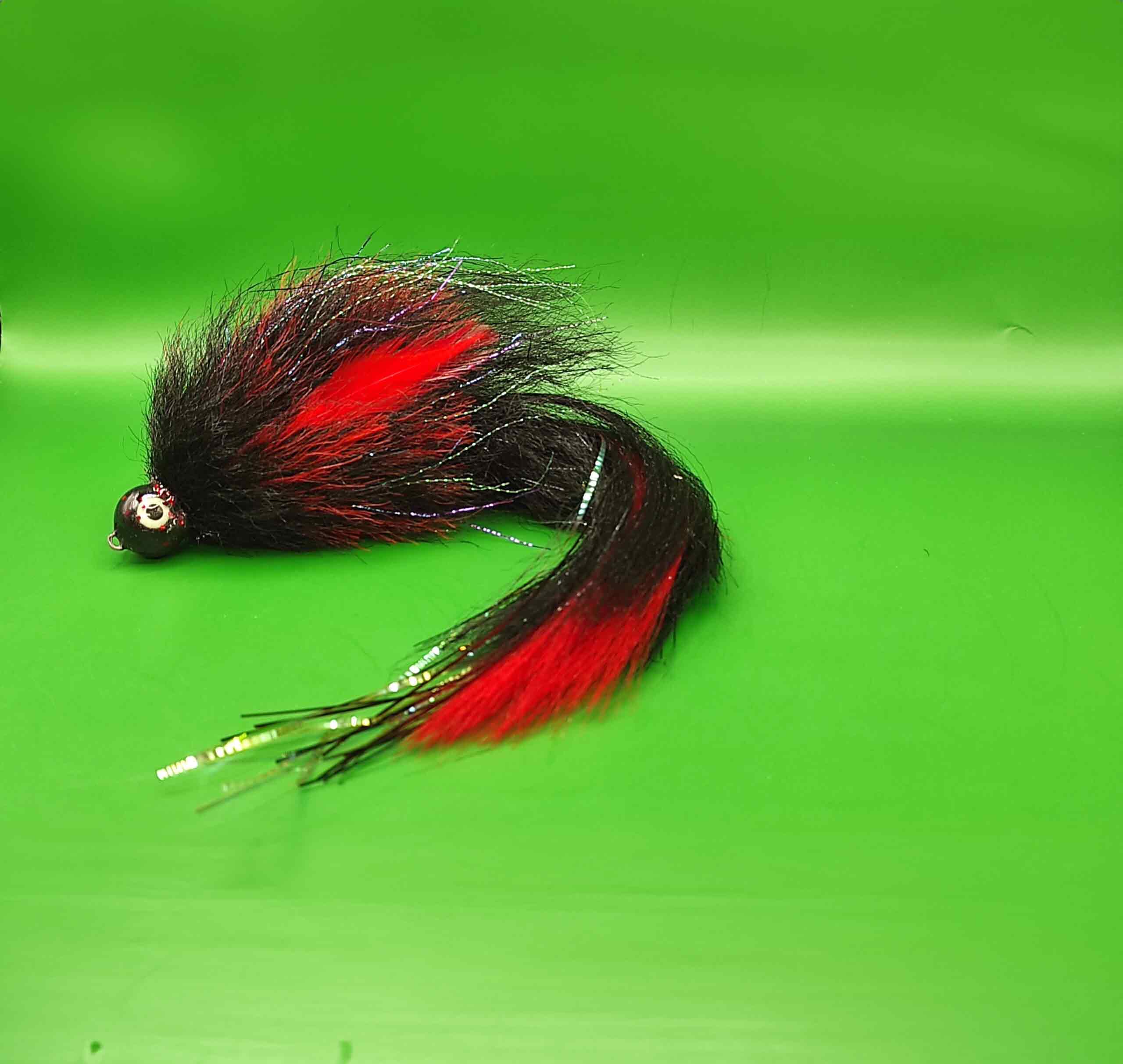 L.E.24gr. 30cm 2x.hooks.8_0. Black.Red - Crafted Catches Lures