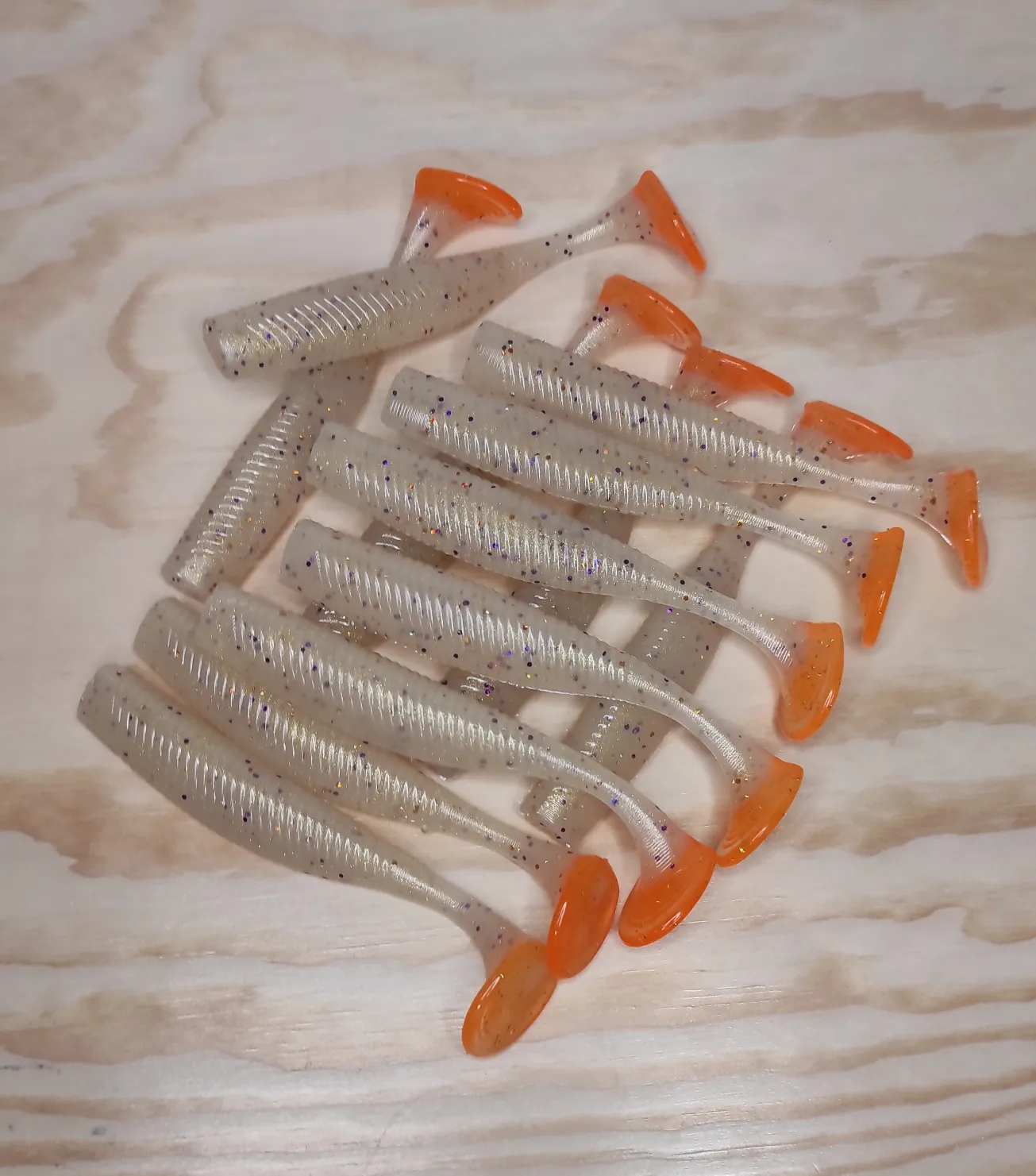 12cm. Jig Bait. 3pieces. Pearl. - Crafted Catches Lures Made with